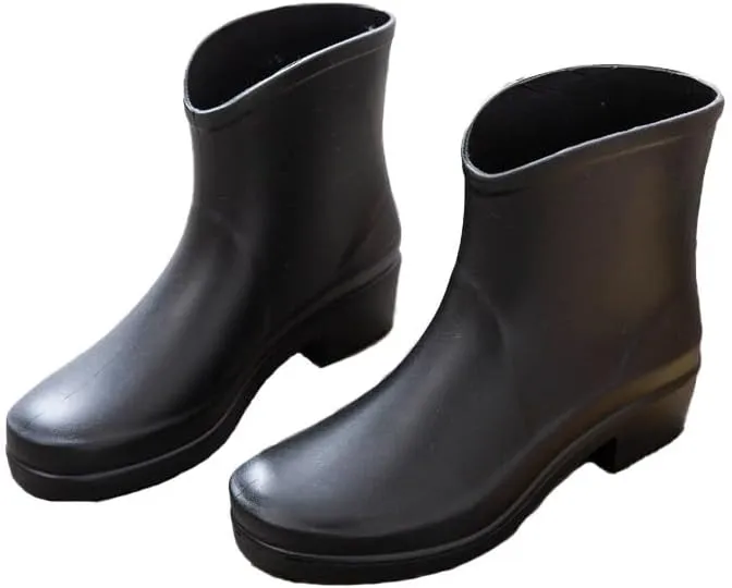 Harssidanzar Womens Ankle Rain Boots Waterproof Garden Shoes Anti-Slipping Short Rain Boots Outdoor Work Shoes HL214US