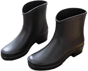 Harssidanzar Womens Ankle Rain Boots Waterproof Garden Shoes Anti-Slipping Short Rain Boots Outdoor Work Shoes HL214US