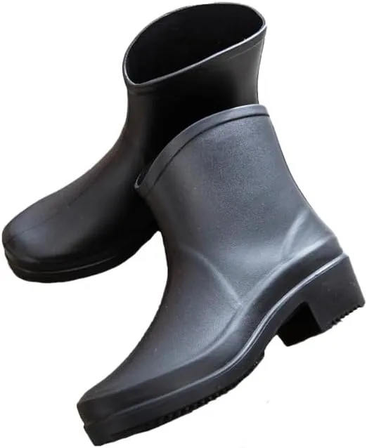 Harssidanzar Womens Ankle Rain Boots Waterproof Garden Shoes Anti-Slipping Short Rain Boots Outdoor Work Shoes HL214US