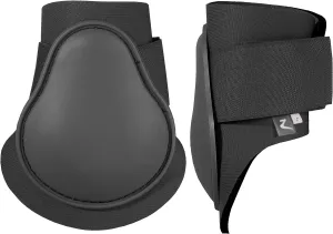 HORZE Chicago Fetlock Rear Boots | Lightweight, Adjustable, Jumping Horse Boots (Pair) - Black - Horse
