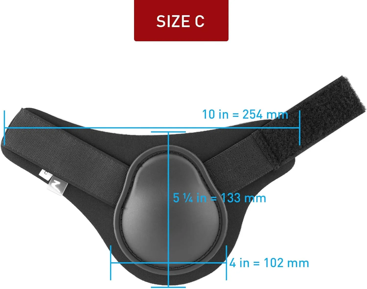 HORZE Chicago Fetlock Rear Boots | Lightweight, Adjustable, Jumping Horse Boots (Pair) - Black - Horse