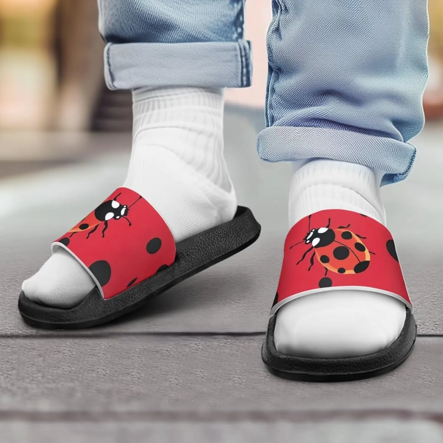 Howilath Cute Animal Print Slide Sandal for Kids Open Toe Summer Slippers EVA Sole Anti-Skid Slide Camping Hiking Shoes