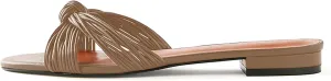 iadore Women's Braided Flat Sandals Round Toe Comfortable Dressy Slides 1 Inch Open Toe Fashion Slide Sandals for Women