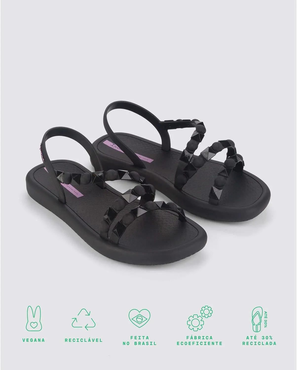 Ipanema Meu Sol Flatform Womens Sandals - Studded Sandals for Women, Flat Sandals, Strappy Sandals, Comfy Dressy Women Sandals, Summer Dress Sandals w/Backstrap, Easy Clean