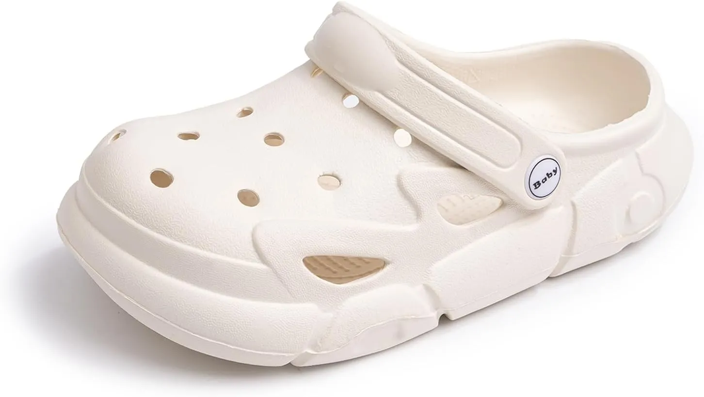 ISINER Boys Girls Toddler Clogs Garden Glogs Sandals Cute Summer Water Shoes Slip On Clogs Indoor Outdoor Children Beach Pool Shoes