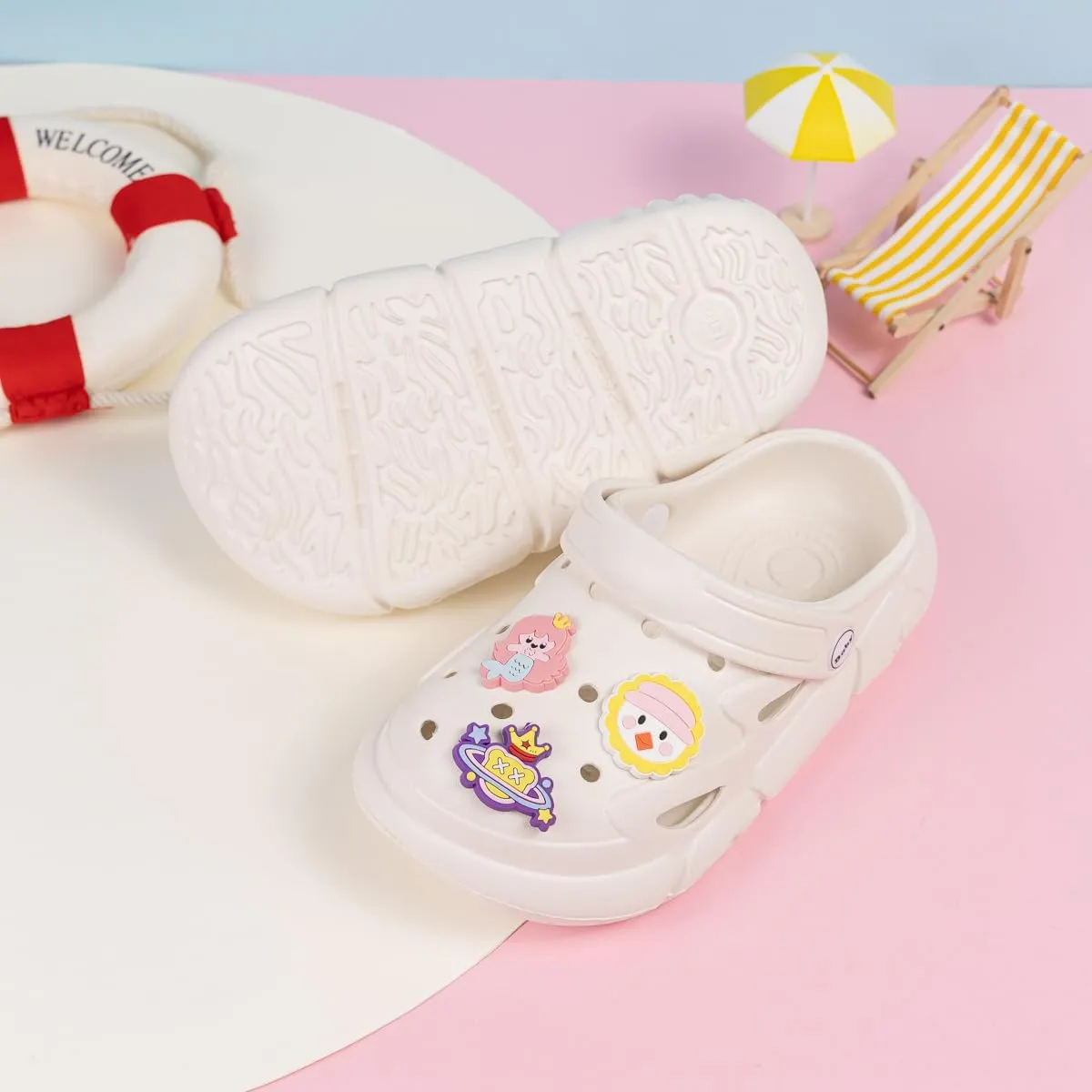 ISINER Boys Girls Toddler Clogs Garden Glogs Sandals Cute Summer Water Shoes Slip On Clogs Indoor Outdoor Children Beach Pool Shoes