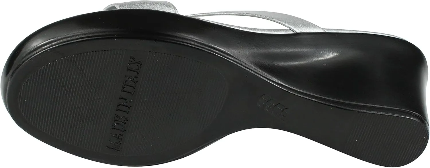 ITALIAN Shoemakers Besy Women's Wedge Moderate Height Band Sandal
