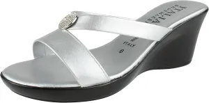 ITALIAN Shoemakers Besy Women's Wedge Moderate Height Band Sandal