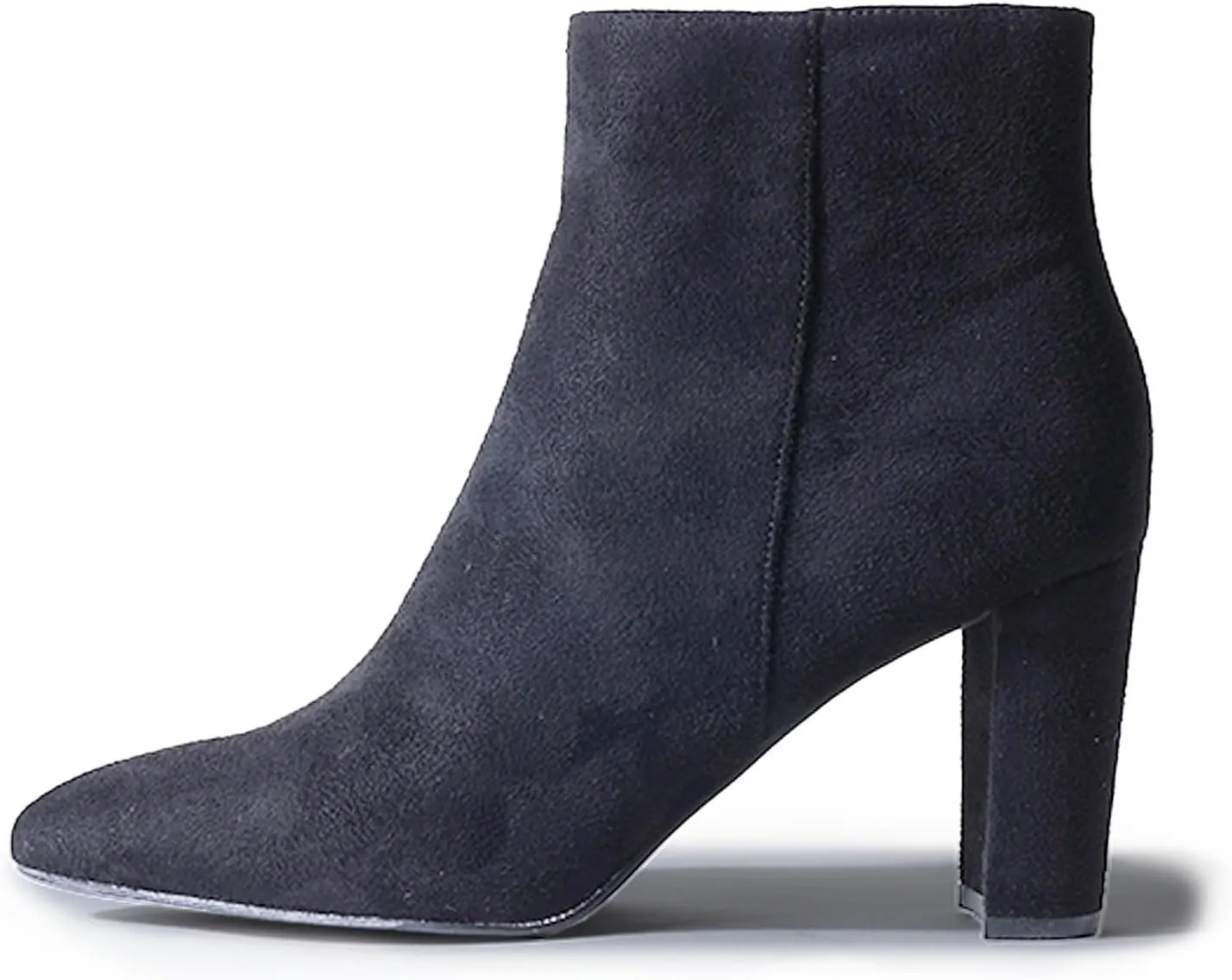 J. Adams Women's Wallice Ankle Booties - Chic Pointed Toe Block Heel Boots with Side Zipper - Comfortable and Stylish Dress Boots for Everyday Wear