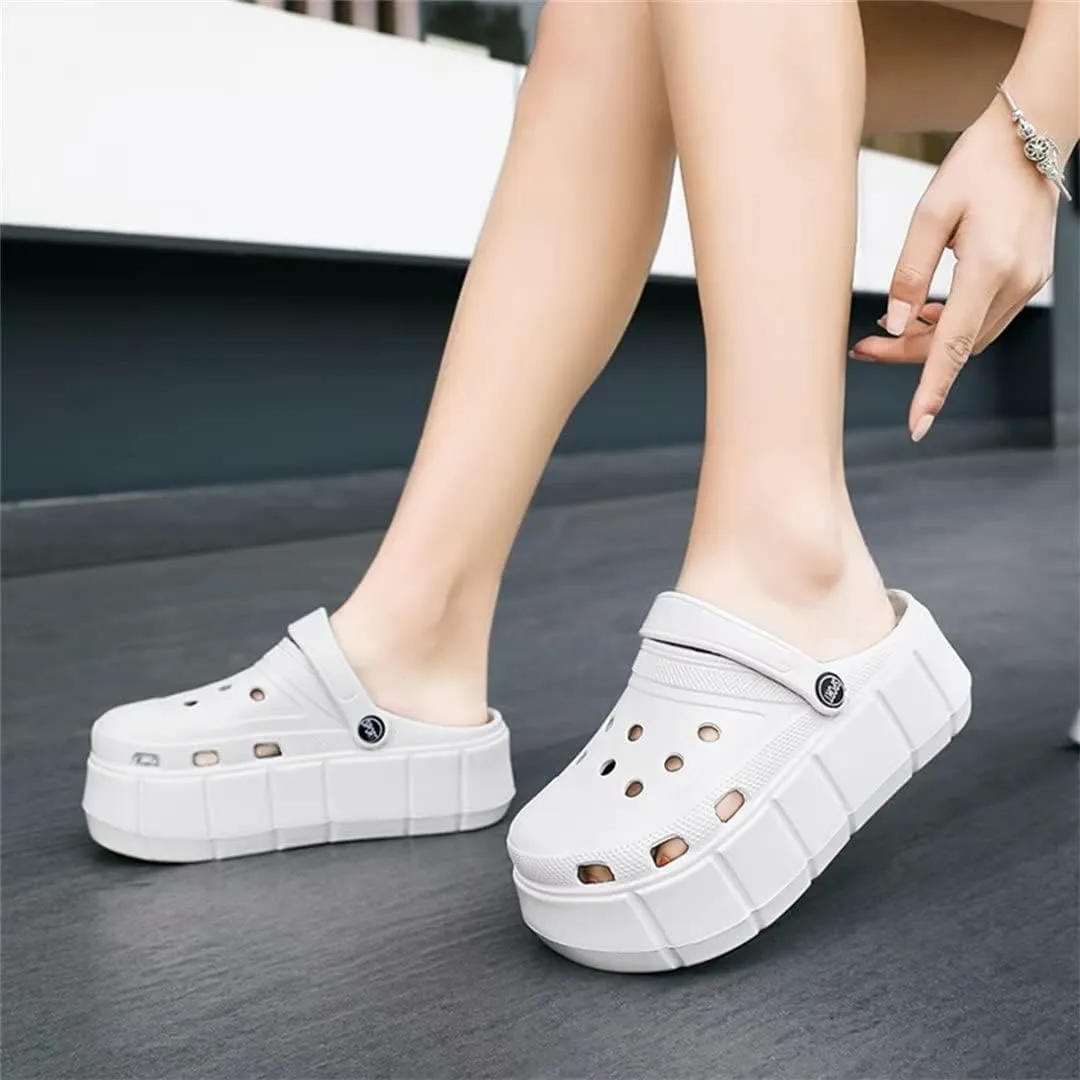 Jakcuz Women Adult Clogs Ultra Cushion Garden Shoes Non-Slip Sandals Slides Soft Platform Closed-Toe Outdoor Beach Shoes