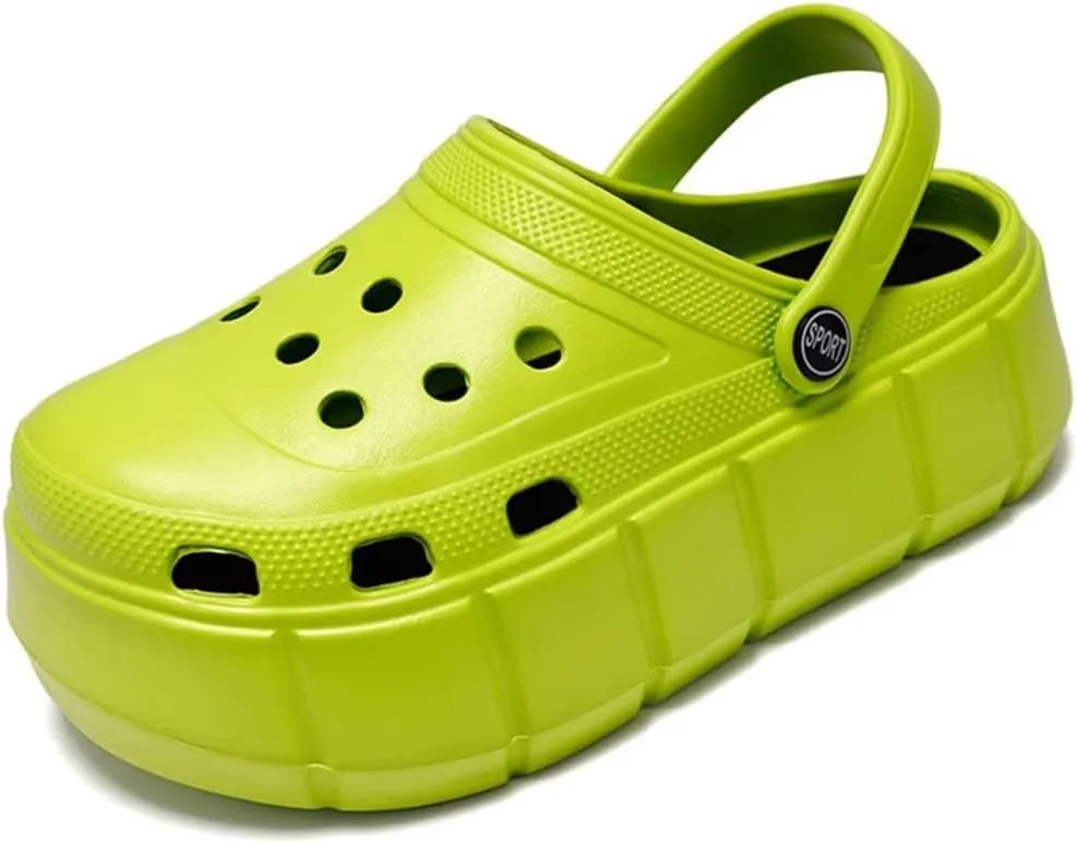 Jakcuz Women Adult Clogs Ultra Cushion Garden Shoes Non-Slip Sandals Slides Soft Platform Closed-Toe Outdoor Beach Shoes