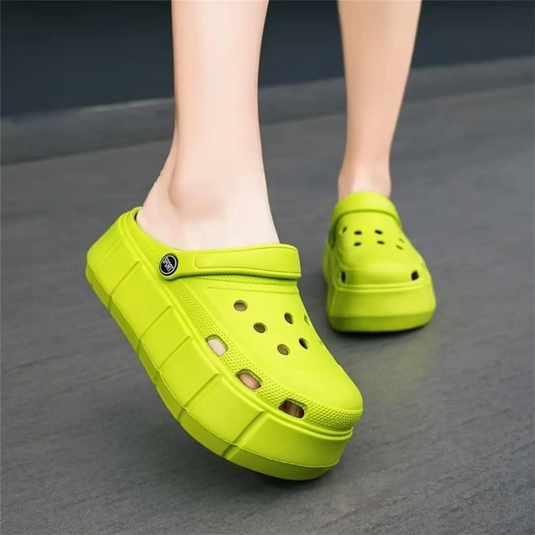 Jakcuz Women Adult Clogs Ultra Cushion Garden Shoes Non-Slip Sandals Slides Soft Platform Closed-Toe Outdoor Beach Shoes