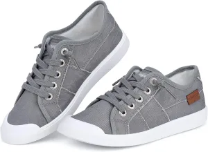 JENN ARDOR Slip-on Canvas Fashion Sneakers for Womens Comfortable Casual Walking Flats Elastic Stylish Cute Lightweight Shoes