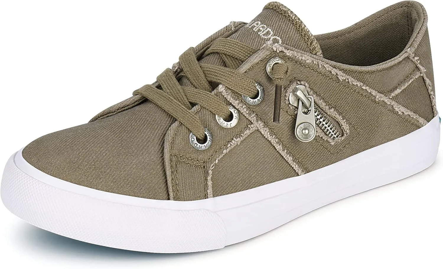 JENN ARDOR Women Sneakers Low Top Slip On Fashion Shoes Lace up Canvas Flats Walking Running Shoes