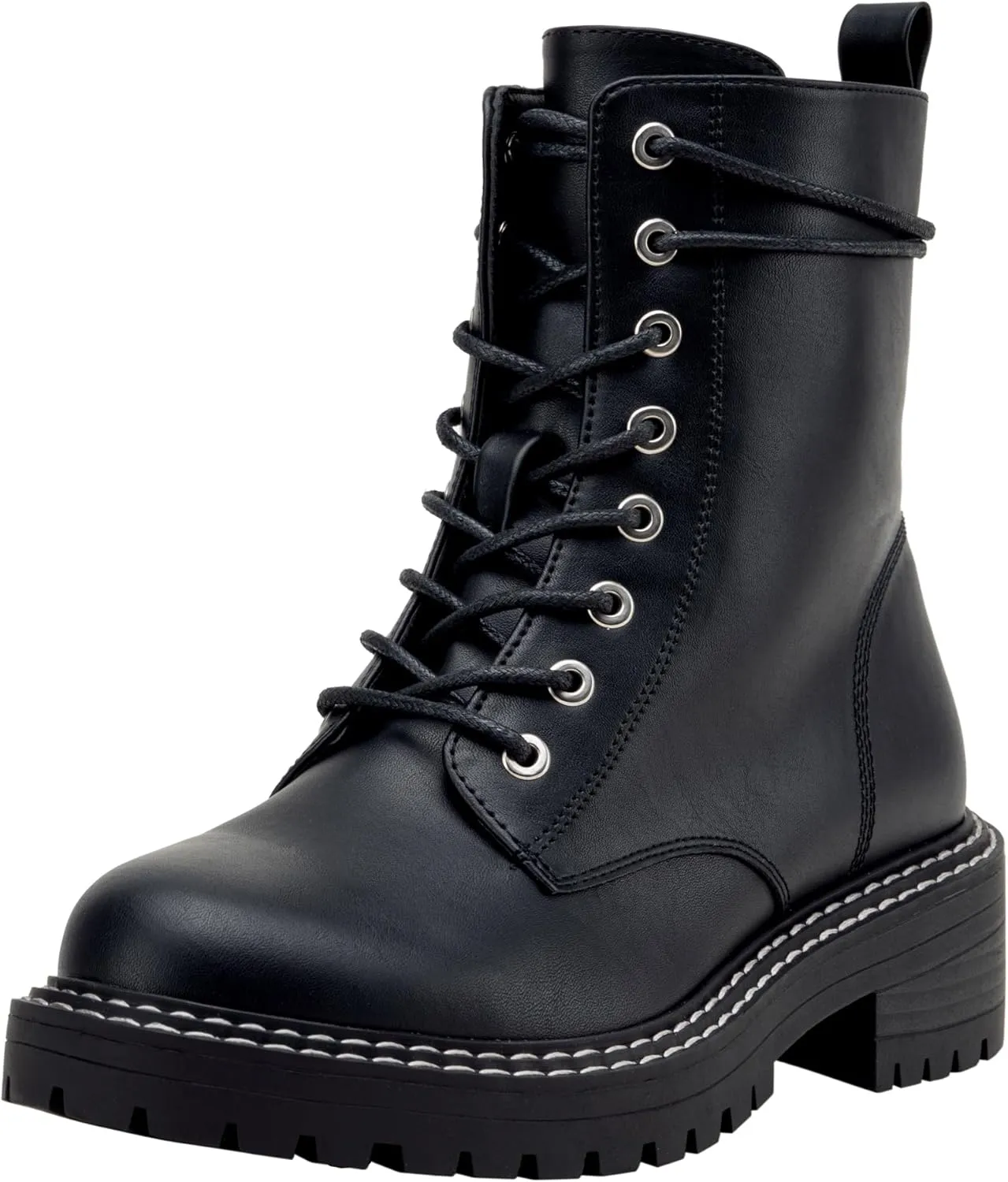 Jeossy Women's Combat Ankle Boots 9627 Low Heel Ankle-Booties with Side Zipper