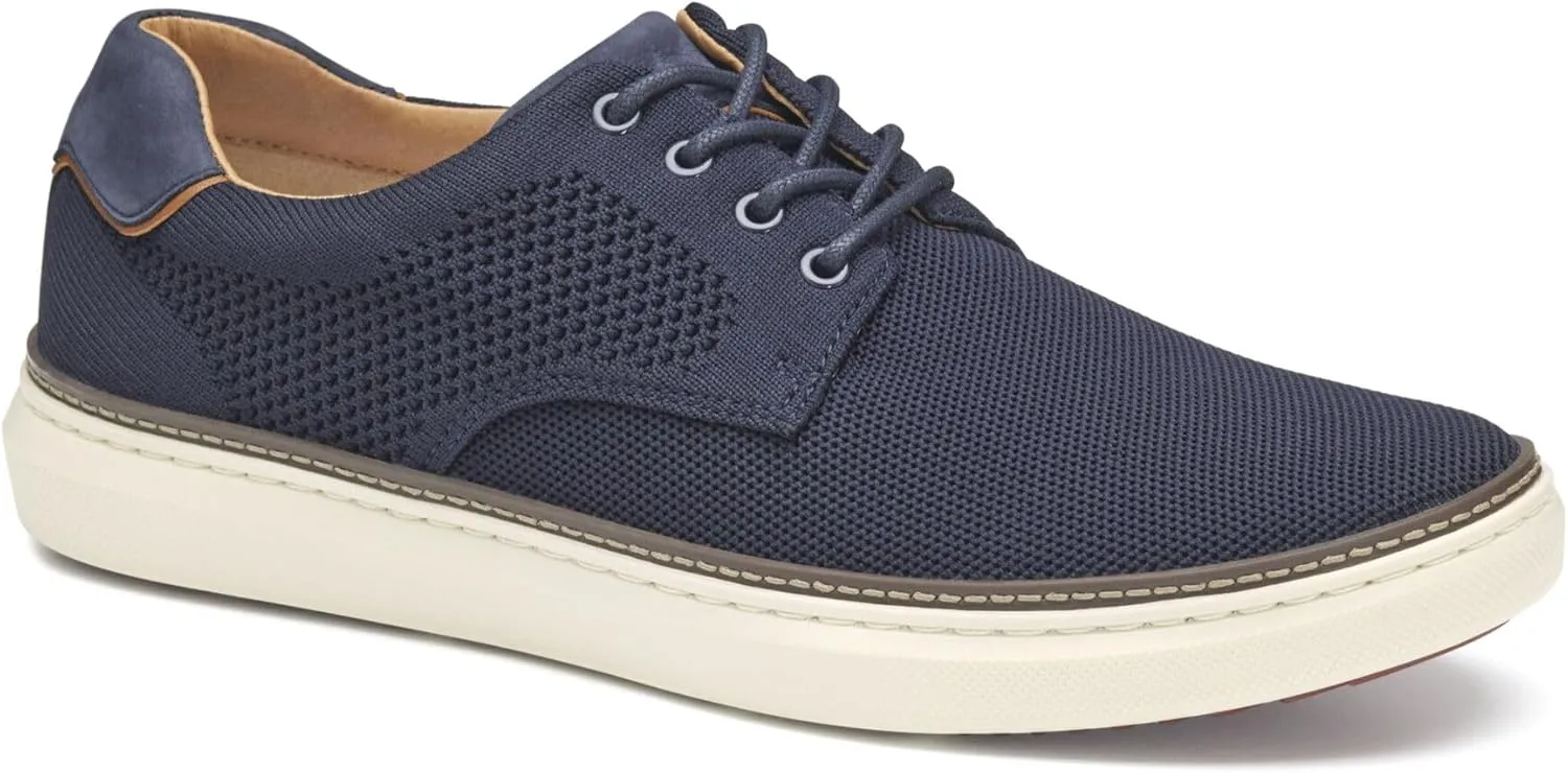 Johnston & Murphy McGuffey 2 Knit Plain Toe, Men’s Fashion Dress Sneakers, Casual Leather Shoes for Men