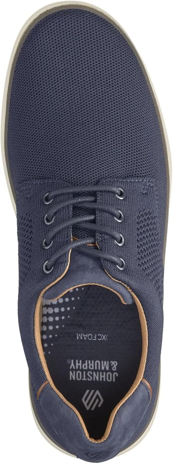 Johnston & Murphy McGuffey 2 Knit Plain Toe, Men’s Fashion Dress Sneakers, Casual Leather Shoes for Men