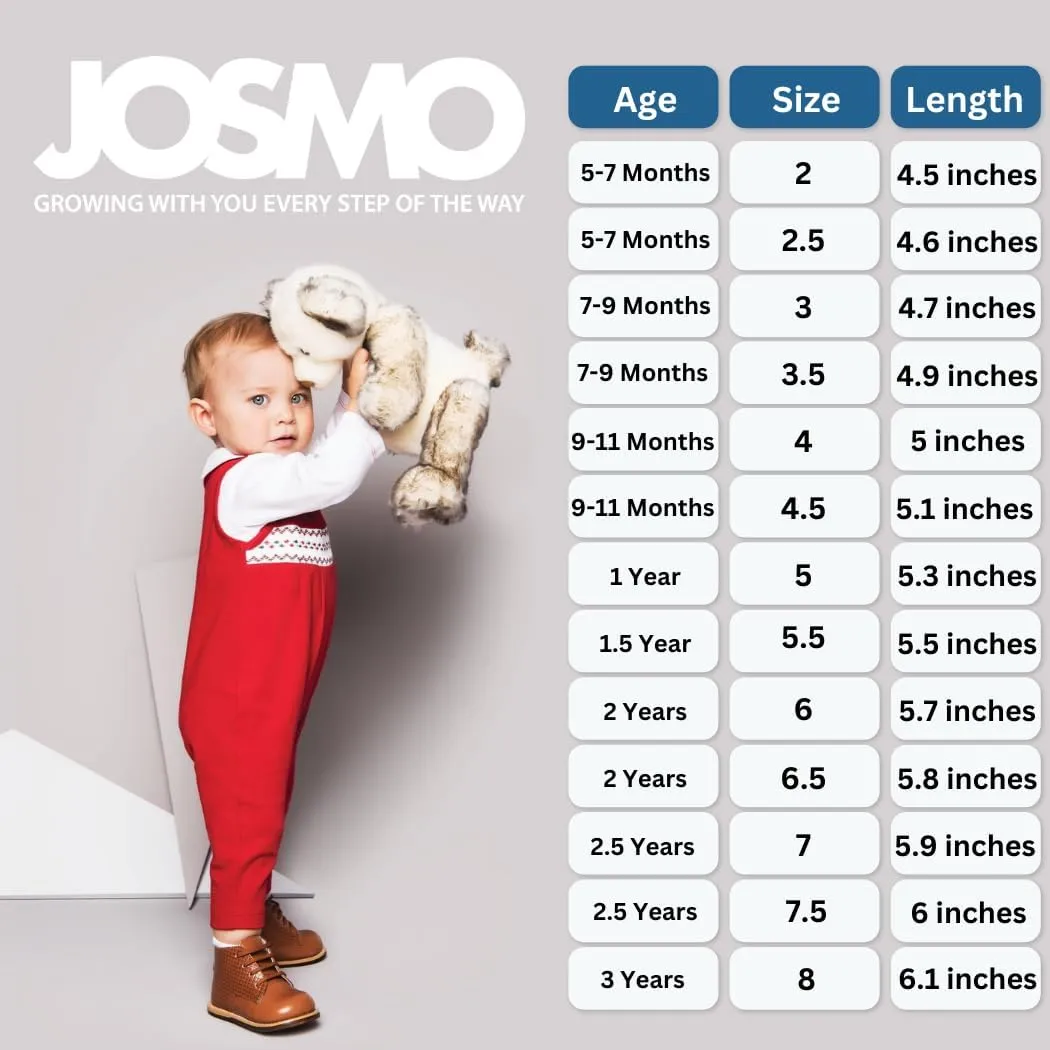 Josmo Baby Walking Shoes Wide Walker Boots - Babies First Steps Walk Training Shoes Unisex (Infant - Toddler)