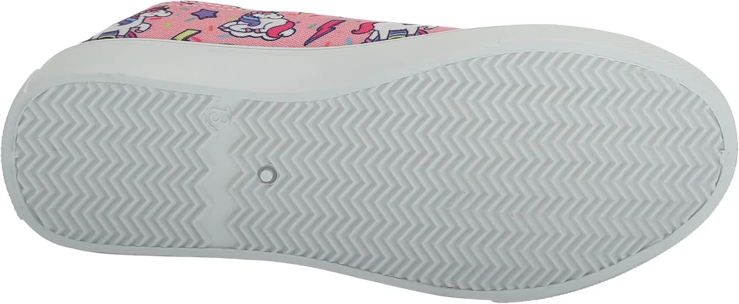 Josmo Girl's Canvas Low Top Sneaker Slip on Lace-up Tennis (Little Big Kid)