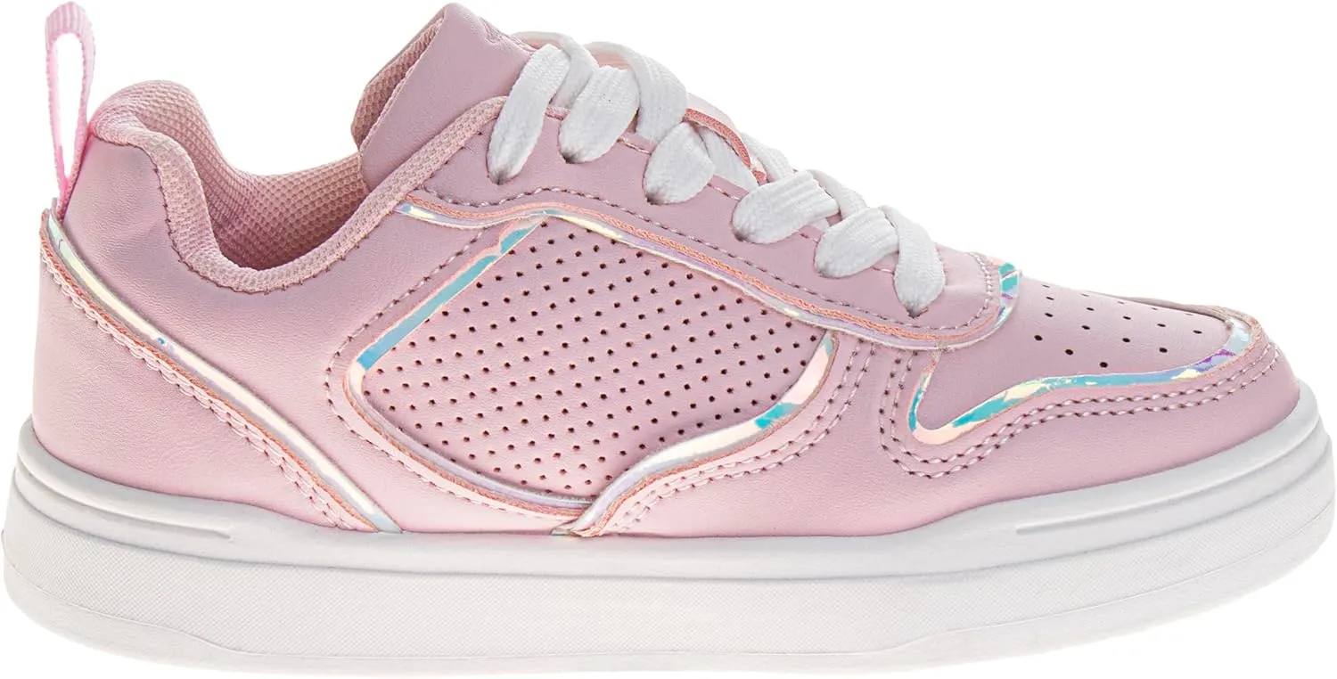 Josmo Girls Casual Lace-Up Sneakers - Stylish Low Top Fashion Tennis Shoes for Little Kid to Big Kid