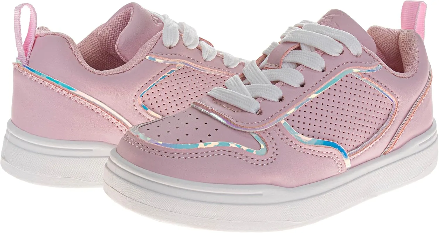 Josmo Girls Casual Lace-Up Sneakers - Stylish Low Top Fashion Tennis Shoes for Little Kid to Big Kid