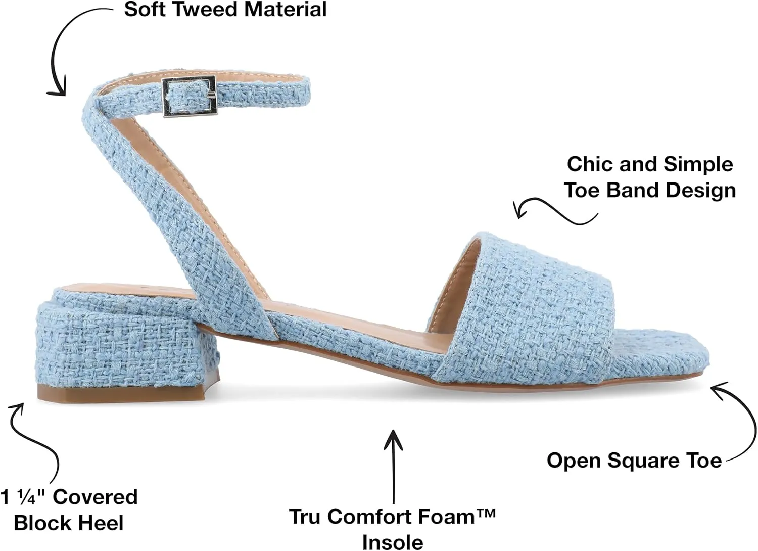 Journee Collection Womens Buckle Slingback Heels
