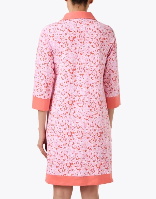June Pink Floral Cotton Shift Dress