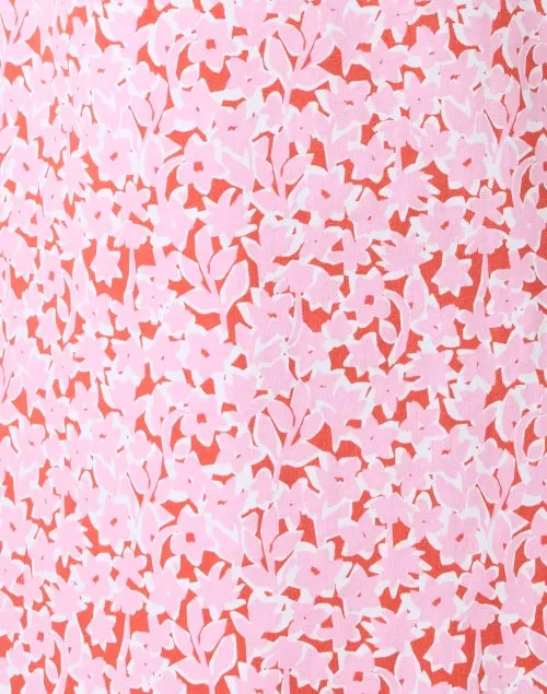 June Pink Floral Cotton Shift Dress