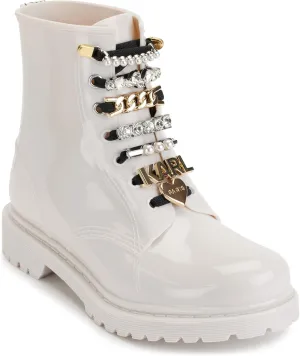 KARL LAGERFELD womens Topanga Rain Combat Boot