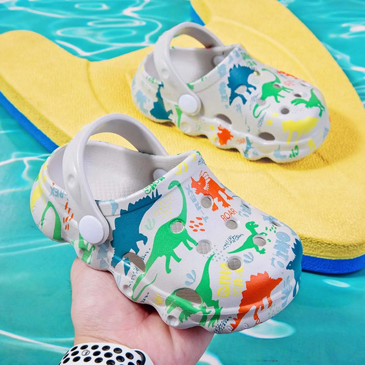 Kid Garden Clogs Slip On Shoes Boys Girls Sandals Cute Cartoon Water Shower Slippers