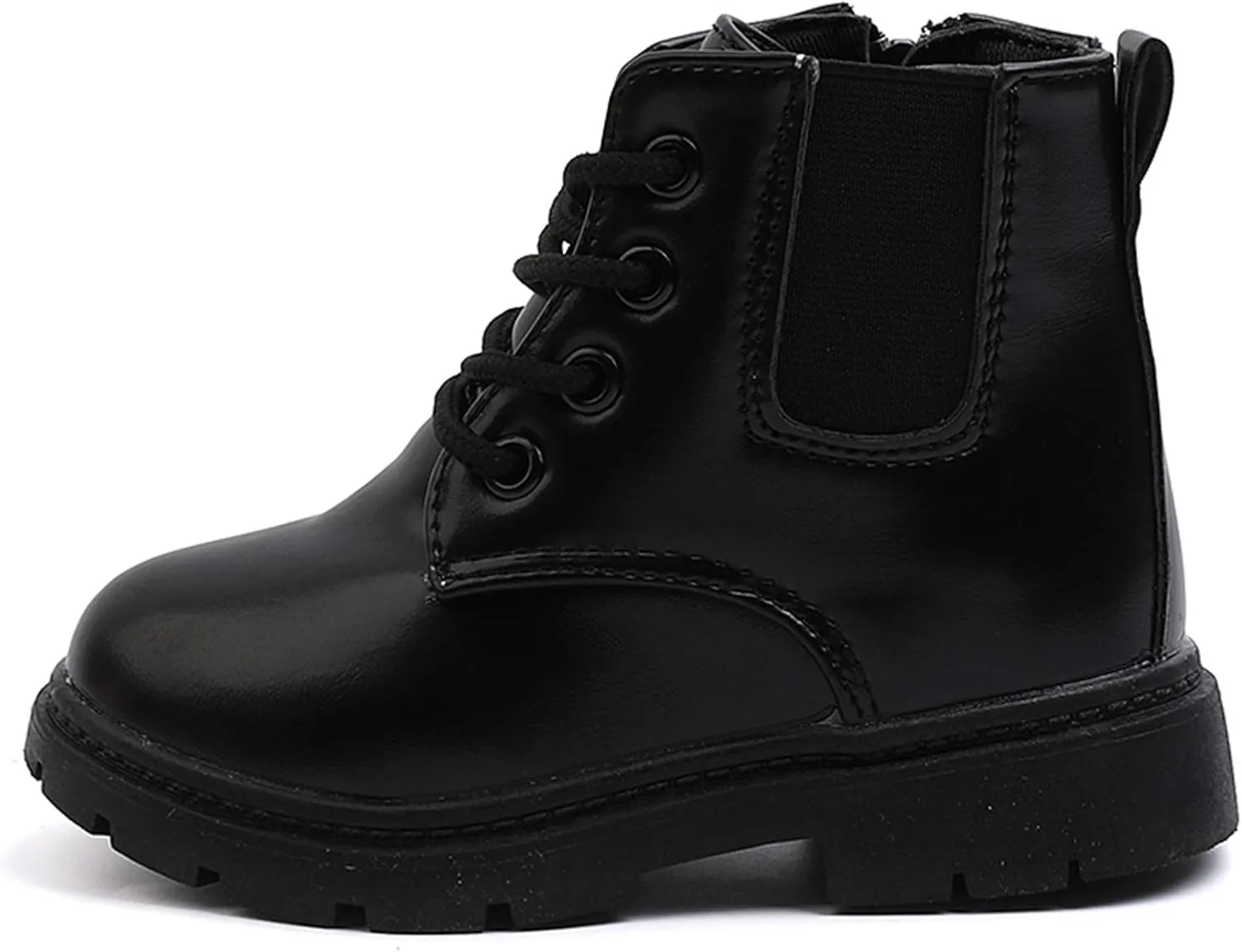Komfyea Boys And Girls Lace Up Zipper Outdoor Ankle Boots(Toddler/Little Kids)