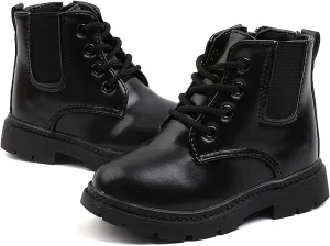 Komfyea Boys And Girls Lace Up Zipper Outdoor Ankle Boots(Toddler/Little Kids)