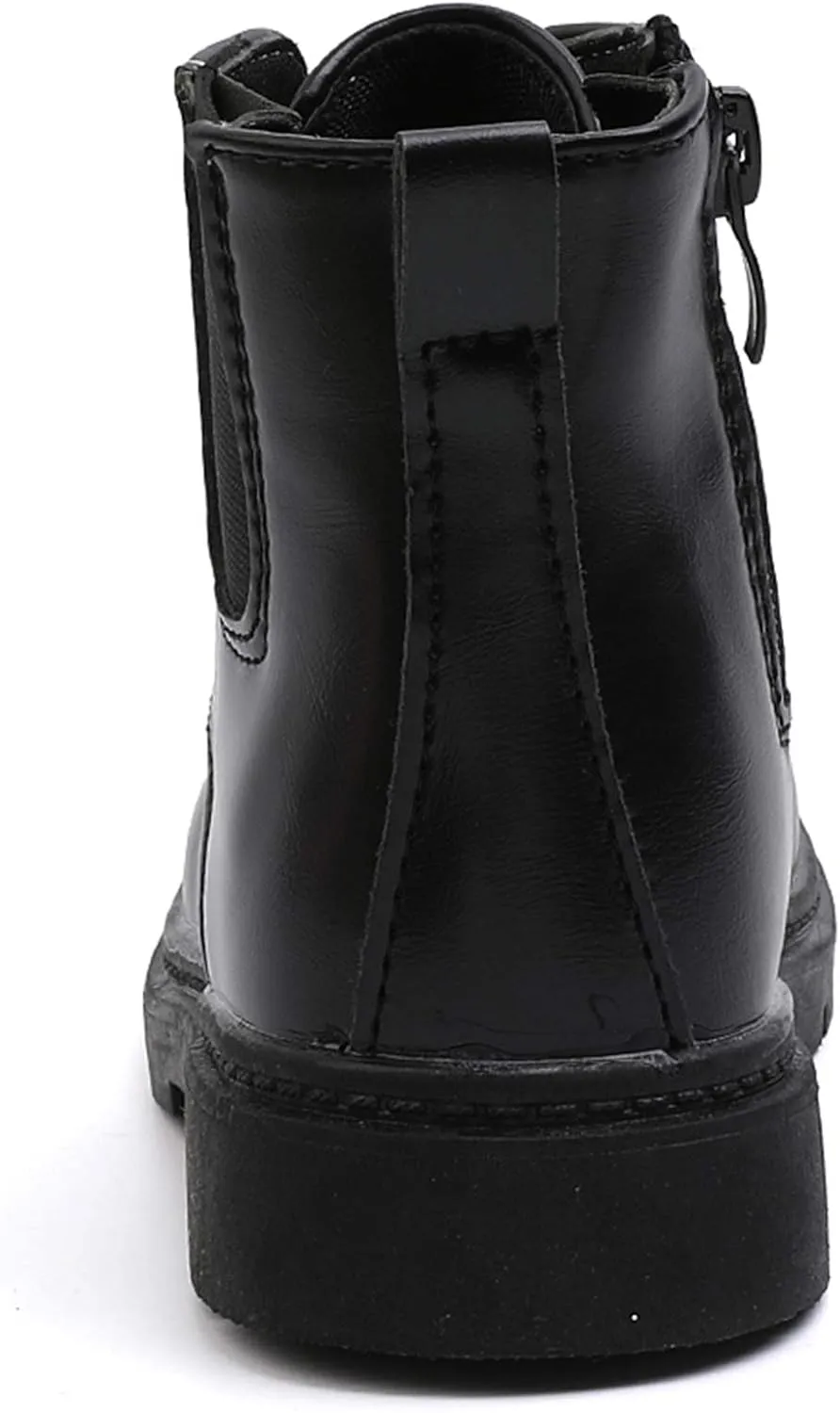 Komfyea Boys And Girls Lace Up Zipper Outdoor Ankle Boots(Toddler/Little Kids)