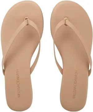 Leather Flip Flops, NUDE, 6/37