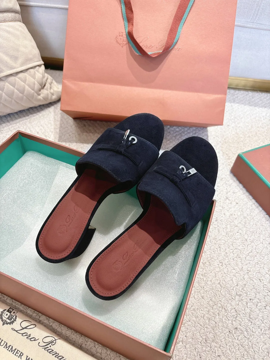 LP 25 Summer Charm Sandal 55 Navy Blue Suede