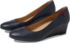 Marc Joseph New York Prospect Wedges for Women – Leather Construction – Almond Toe – Rubber Outsole