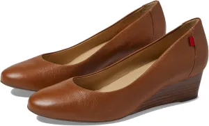 Marc Joseph New York Prospect Wedges for Women – Leather Construction – Almond Toe – Rubber Outsole