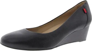 Marc Joseph New York Prospect Wedges for Women – Leather Construction – Almond Toe – Rubber Outsole