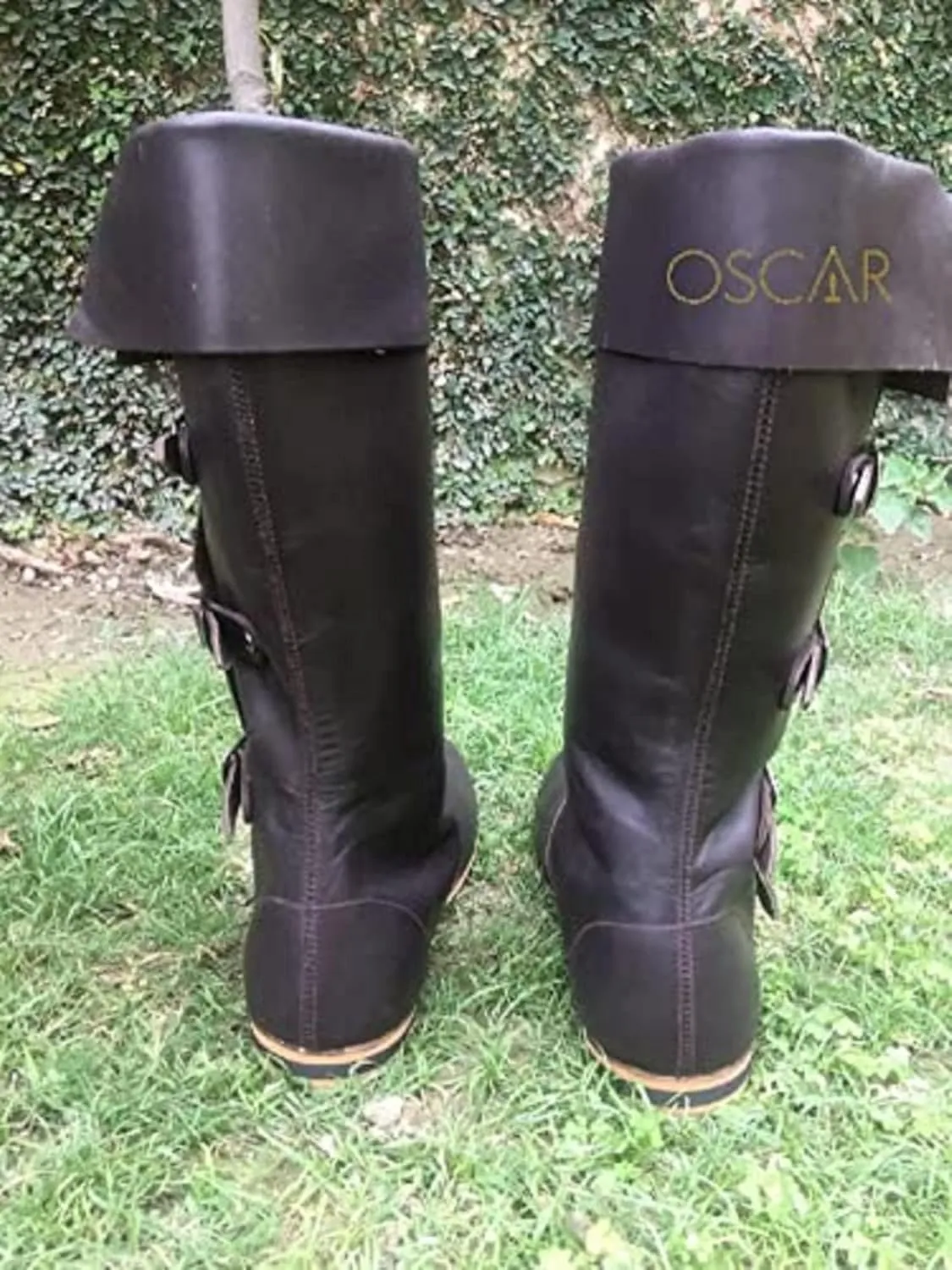 Medieval Leather Boots RENAISSANCE | Viking Pirate Boots Mans Brown/Black Long Shoes | Medieval leather boots