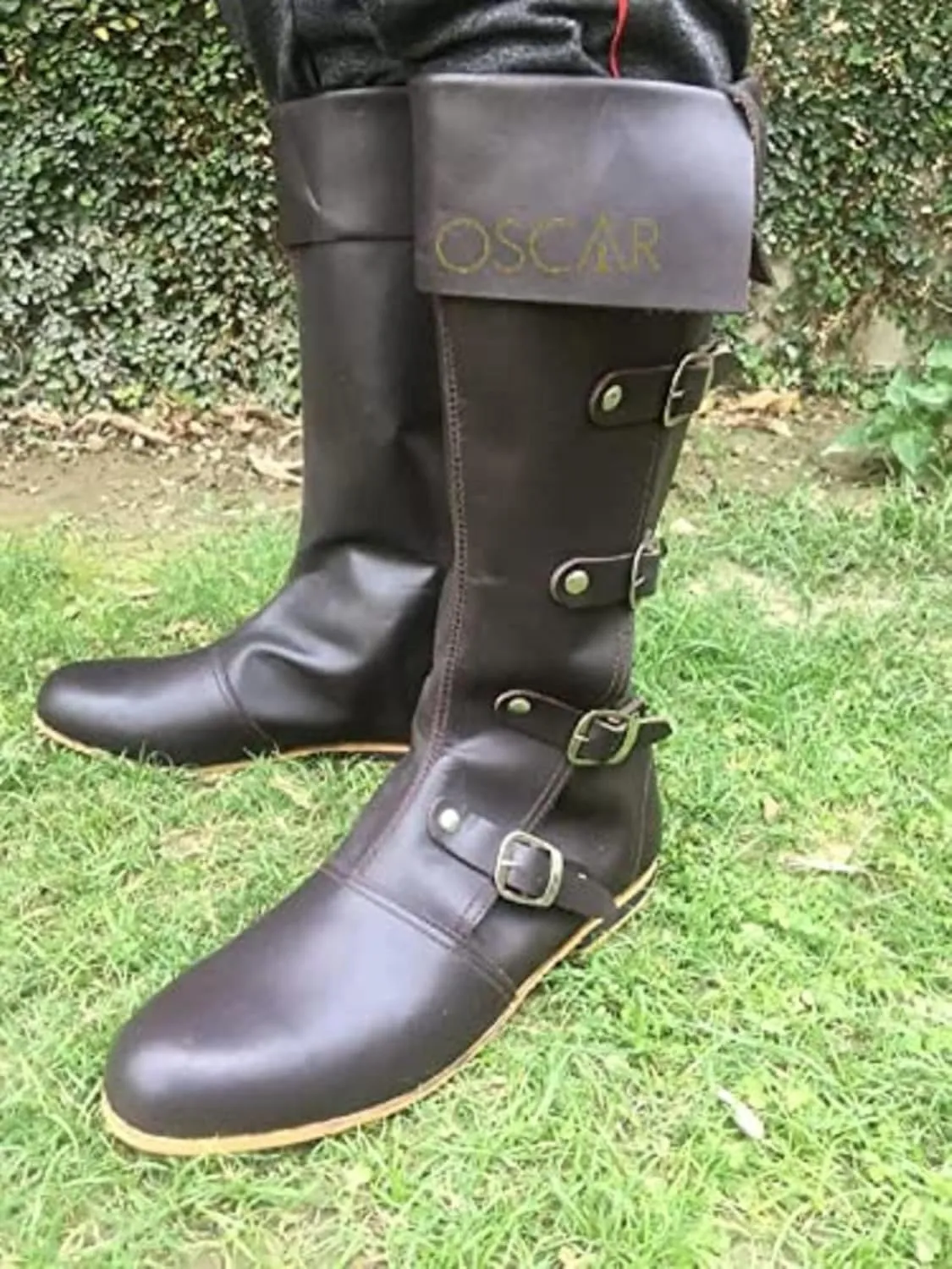 Medieval Leather Boots RENAISSANCE | Viking Pirate Boots Mans Brown/Black Long Shoes | Medieval leather boots
