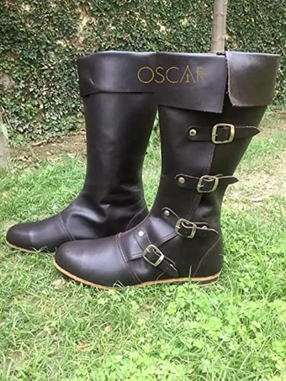 Medieval Leather Boots RENAISSANCE | Viking Pirate Boots Mans Brown/Black Long Shoes | Medieval leather boots