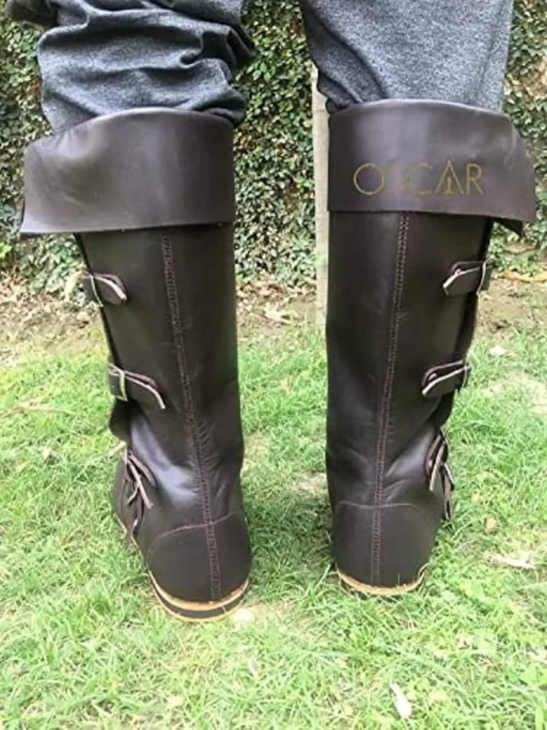 Medieval Leather Boots RENAISSANCE | Viking Pirate Boots Mans Brown/Black Long Shoes | Medieval leather boots