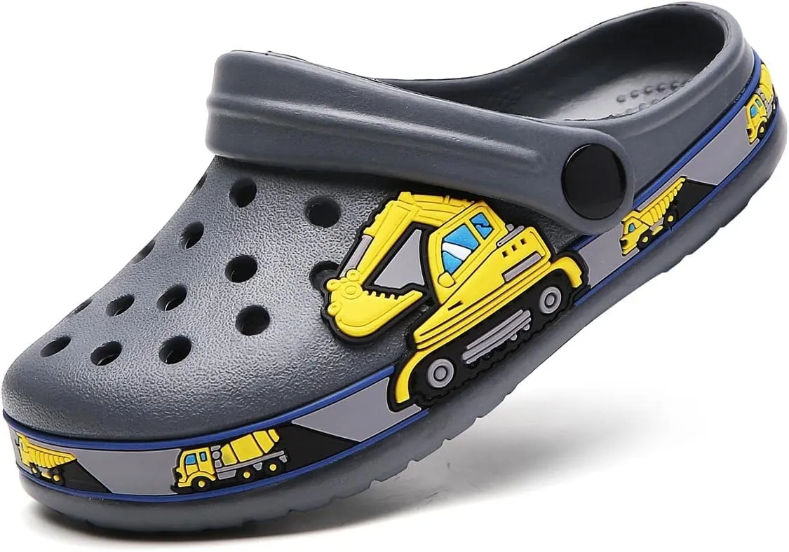 Meidiastra Kids Boys Girls Cartoon Clogs Slippers Toddler Slip On Lightweight Beach Pool Sandals