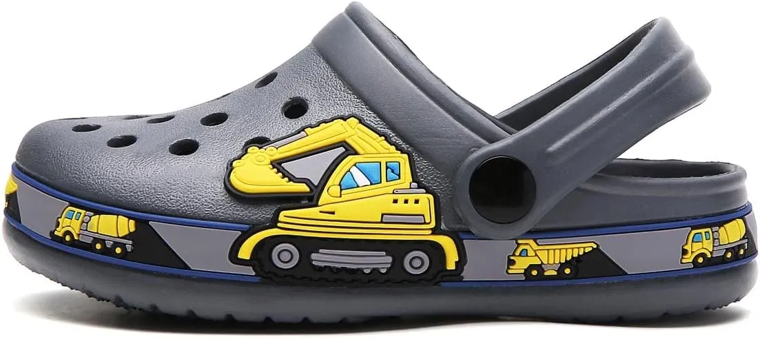 Meidiastra Kids Boys Girls Cartoon Clogs Slippers Toddler Slip On Lightweight Beach Pool Sandals
