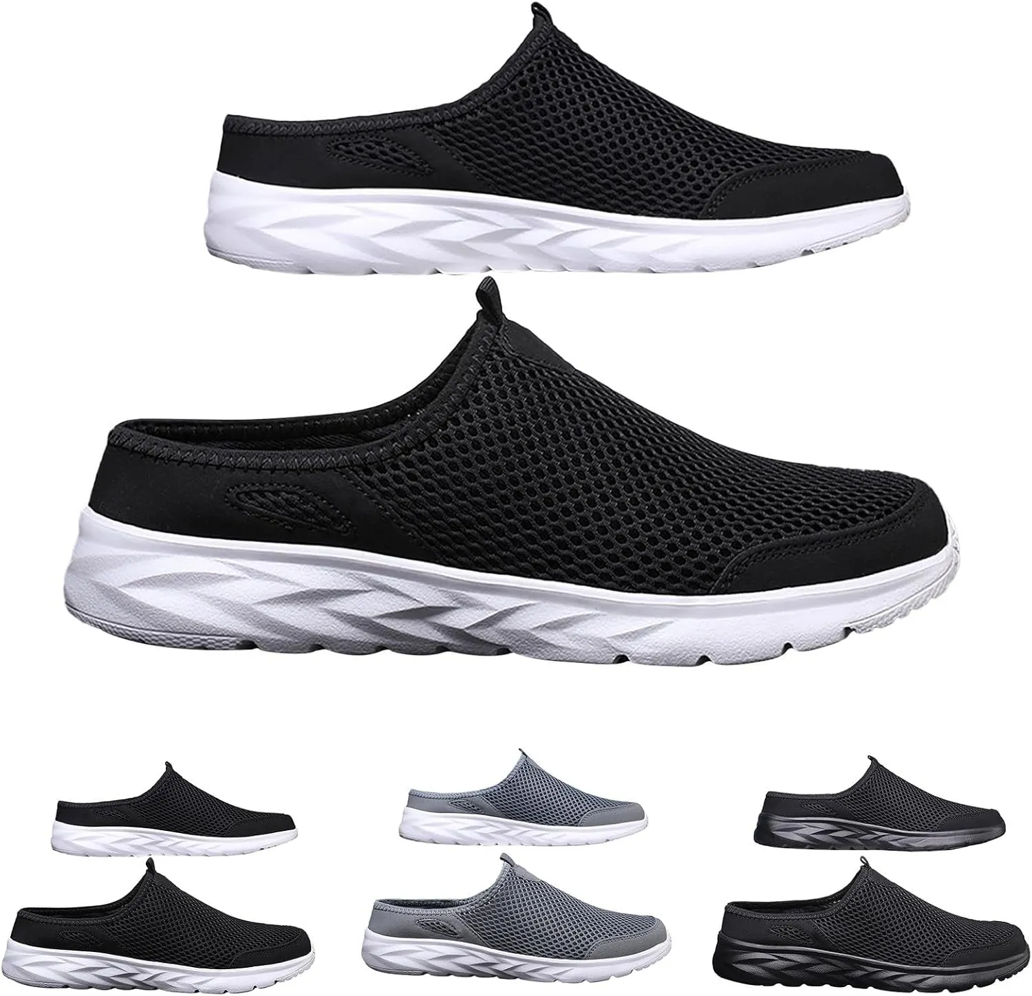 Men Sports Flat Bottom Shoes Lightweight Fly Woven Mesh Breathable Slip On Fashion Sneaker for Spring and Summer