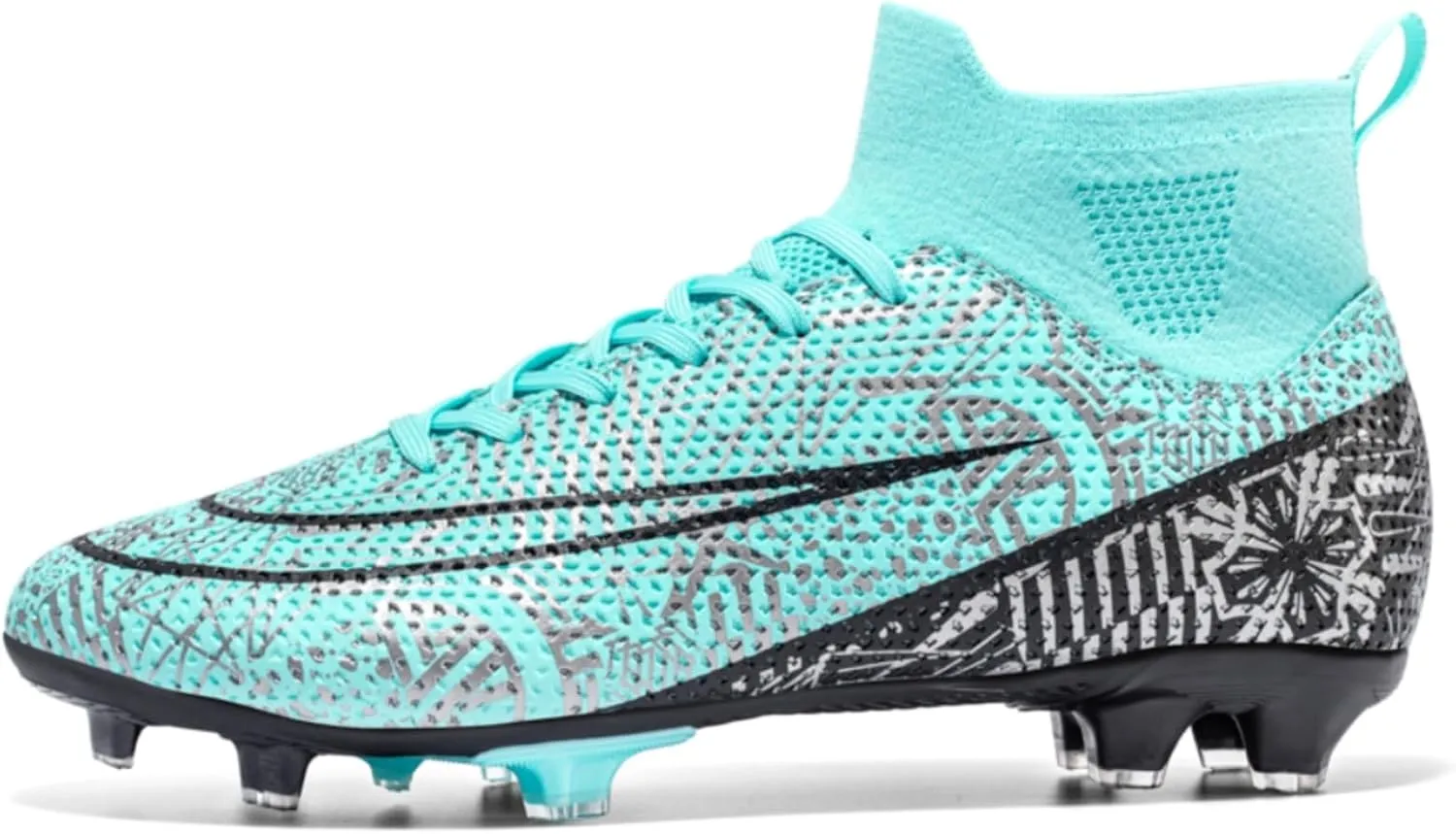 Men’s Breathable Soccer Boots Football Shoes Cleats Spike Shoes FG Sneaker Comfortable Adults Athletic Outdoor Indoor Baseball Competition Training