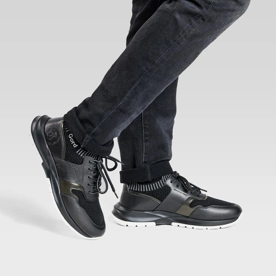 Men's Casual Dress Sneakers Breathable Leather Wool Knit Business Walking Shoes Comfortable Lightweight Lace Up Running Shoes