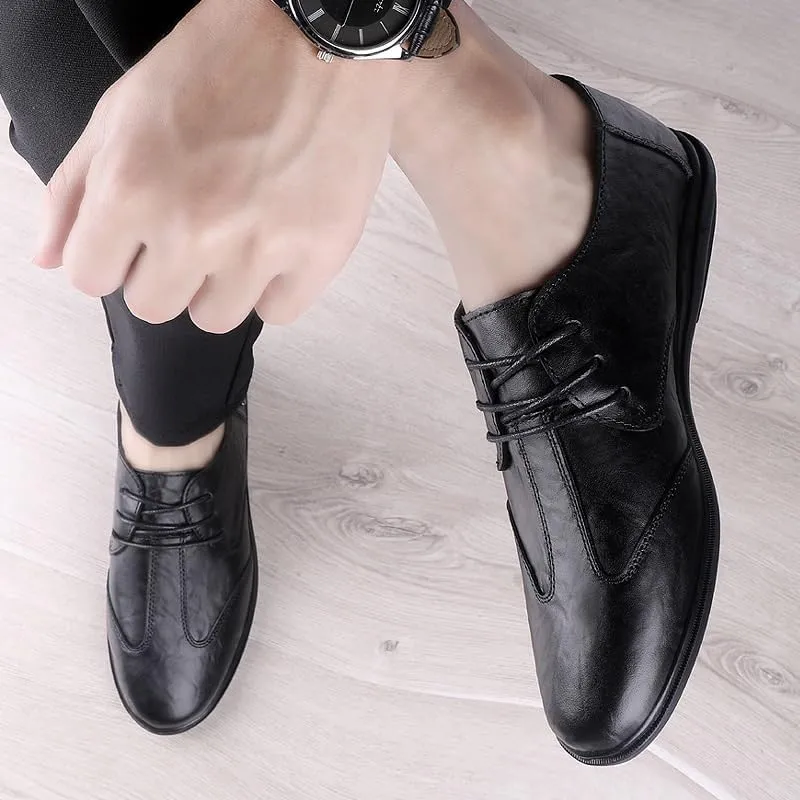 Men's Derby Shoes Comfortable Low Business Formal Dress Shoes All-Day Comfort Lightweight Fashion Sneakers for Men