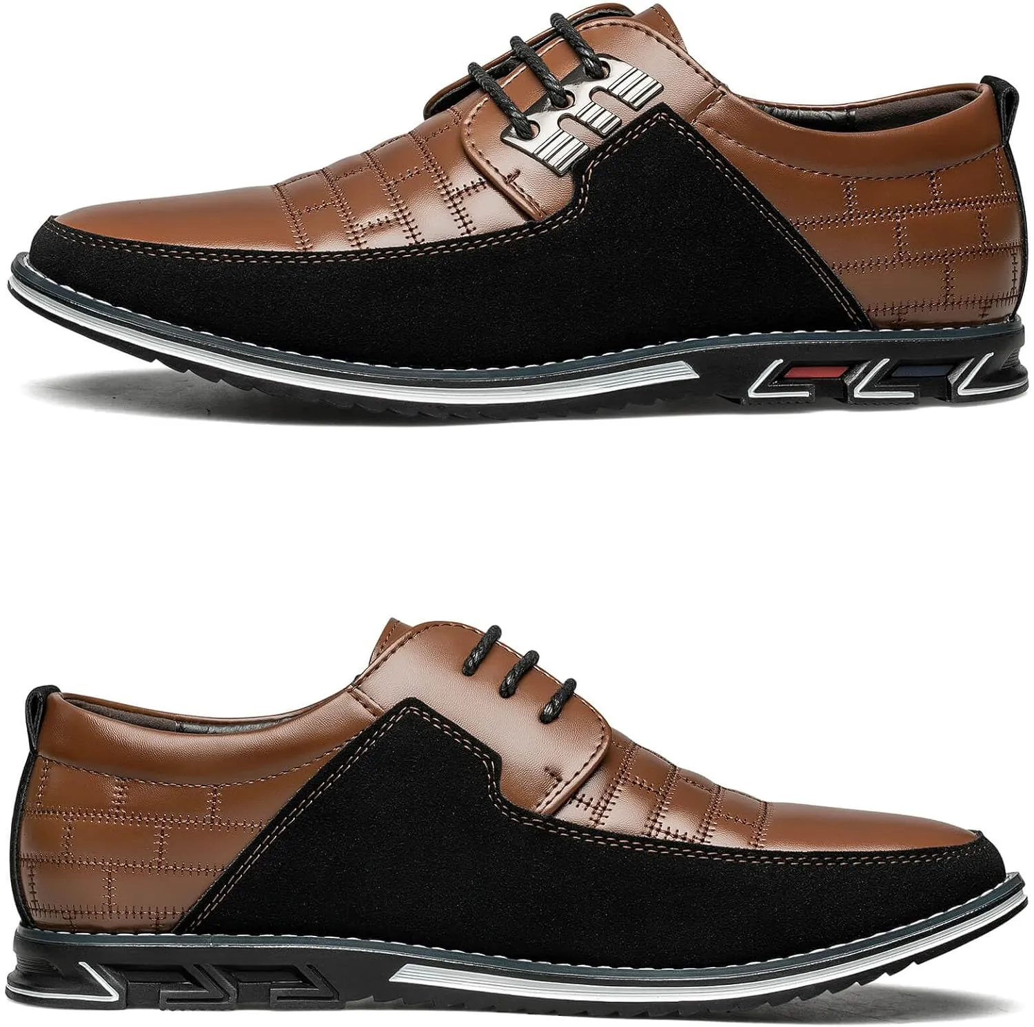 Mens Dress Shoes Comfortable Fashion Dress Sneakers Men Premium Vegan Leather Casual Shoes Business Office Wedding Formal Modern Oxfords