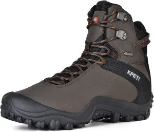 Men's High Top Waterproof Hiking Boots Outdoor Lightweight Ankle Shoes Trekking Trails GRAVEL